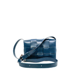 thumbnail Classic Cassette In Blue Intreccio Leather Cross Body Bag PHW - L'UXE LINK