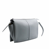 thumbnail TRI-FOLD Clutch on Chain Supple Natural Calfskin leather Cloud blue phw - L'UXE LINK