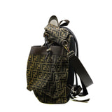 thumbnail Strike Medium FF Jacquard Brown Leather/Fabric Backpack PHW - L'UXE LINK
