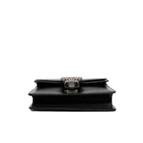 thumbnail Dionysus Mini Black Calfskin Crystal Buckle Bag Ruthenium - L'UXE LINK