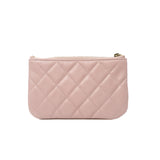 thumbnail Mini Classic O Case In Pink Caviar Leather Quilted Pouch GHW - L'UXE LINK