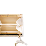 thumbnail mini vanity box with pearl cc buckle chain bag in lambsbkin White ghw #XG