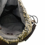 thumbnail Strike Medium FF Jacquard Brown Leather/Fabric Backpack PHW - L'UXE LINK