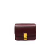 thumbnail small CLASSIC BAG IN BOX CALFSKIN BURGUNDY ghw - L'UXE LINK
