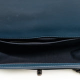 thumbnail Medium Dark Green Leboy Cordoba Paris Dallas Embossed Leather Flap Bag Ruthenium Hardware Seri 19 - L'UXE LINK