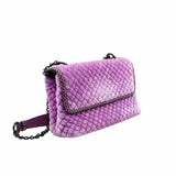 thumbnail tote in pink velvet brushed silver - L'UXE LINK