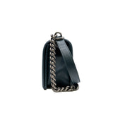 thumbnail Medium Dark Green Leboy Cordoba Paris Dallas Embossed Leather Flap Bag Ruthenium Hardware Seri 19 - L'UXE LINK