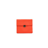 thumbnail Clic 16 Wallet Epsom Orange Poppy PHW Y Stamp With Strap - L'UXE LINK