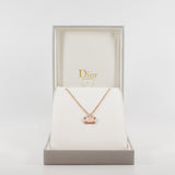 thumbnail Tête De Mort Necklace In Rose Gold/Diamond/Pink Quartz - L'UXE LINK