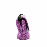 thumbnail tote in pink velvet brushed silver - L'UXE LINK
