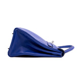 thumbnail Kelly 32 Epsom Leather Blue Electric PHW O Stamp - L'UXE LINK