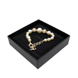 thumbnail Bracelet Faux Pearl With Yellow Gold Ball GHW - L'UXE LINK