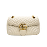thumbnail Small GG Marmont In White GHW - L'UXE LINK