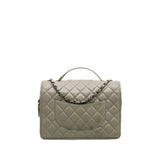 thumbnail Timeless In Grey Lambskin Leather Flap Bag PHW Seri 18 - L'UXE LINK