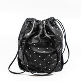 thumbnail black tote with silver stars phw - L'UXE LINK