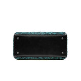 thumbnail medium lady limited art with crystal buckle in lambskin dark green so black hw 2024
