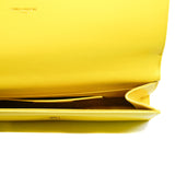 thumbnail kate clutch in leather yellow ghw - L'UXE LINK