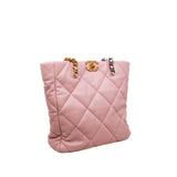 thumbnail Medium 19 Lambskin Quilted Shopping Bag Pink #PJ58xxx - L'UXE LINK