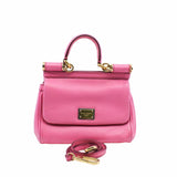 thumbnail Sicily bag in dauphine Small Pink calfskin GHW - L'UXE LINK