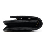 thumbnail Pearl Crush Black Lambskin Leather Wallet On Chain GHW - L'UXE LINK