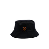 thumbnail Fred H Circle Bucket Hat In Cotton Black Size 57 - L'UXE LINK