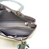 thumbnail medium issimo in white &light purple calfskin leather with strap phw 2015