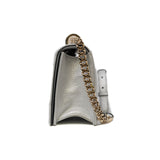 thumbnail Medium Diorama In Metallic Silver Calfskin Handbag GHW - L'UXE LINK