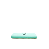 thumbnail Bearn Soufflet Long Wallet 6U Vert D'eau In Chevre Leather PHW Stamp A - L'UXE LINK