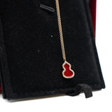 thumbnail qeelin Wulu small pendant with red agate and diamonds in 18k rg