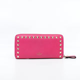 thumbnail zippy long wallet pink mix gold studs - L'UXE LINK