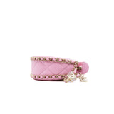 thumbnail Mini Chain Around In Pink Lambskin Leather Hobo Bag GHW - L'UXE LINK