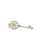 thumbnail Round Kaleidoscope Key diamond/yellow Pendant in pt950/au750 - L'UXE LINK