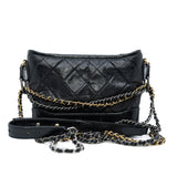 thumbnail Quilted Small Gabrielle Hobo Black Calfskin Mixed Hardware Seri 25 - L'UXE LINK
