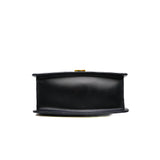 thumbnail Mini Sylvie Black Leather Top Handle Bag Ghw with Strap - L'UXE LINK