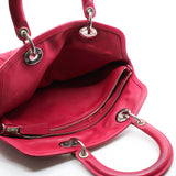 thumbnail Medium Cannage Granville In Dark Pink Lambskin Tote Bag PHW With Strap - L'UXE LINK