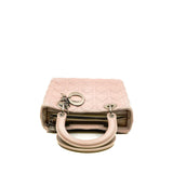 thumbnail Medium Lady Dior Lambskin Pink Purple Bag PHW With Strap - L'UXE LINK