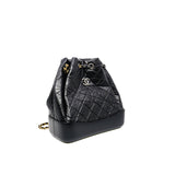 thumbnail small Gabrielle backpack in calfskin black ghw seri30