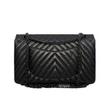 thumbnail 226 Large Reissue So Black Chevron Calfskin Bag Seri 25 - L'UXE LINK