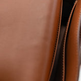 thumbnail mini Verrou in Cuivre goat leather with fabric strap stamp D PHW