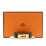 thumbnail kelly double tour leather bracelet in black swift leather ghw - L'UXE LINK