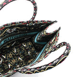 thumbnail Large Dior Book Tote In Embroidered Blue/Black Flowers Print Canvas Bag - L'UXE LINK