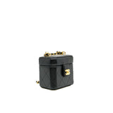 thumbnail Mini Vanity Case In Black Lambskin GHW With Chain Seri ELE3XXXX - L'UXE LINK