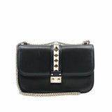 thumbnail Rockstud Lock Glam Bag leather black ghw - L'UXE LINK
