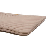 thumbnail large chevron  clutch in leather beige ghw seri 24 - L'UXE LINK