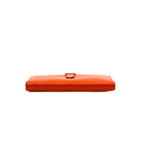 thumbnail Bearn Long Wallet In Orange Lizard Leather GHW Square N Stamp - L'UXE LINK
