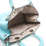 thumbnail Medium Diorissimo Mint Blue/Grey Calfskin Handbag PHW With Strap - L'UXE LINK