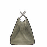 thumbnail Luggage Bag medium Crocodile Embossed Phantom grey ghw - L'UXE LINK