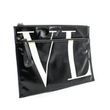 thumbnail vt clutch black patent with tn logo white - L'UXE LINK