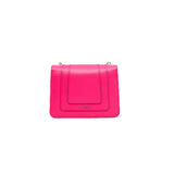 thumbnail serpenti forever crossbody chain bag in leather hot pink/white ghw