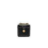 thumbnail Mini Vanity Case In Black Lambskin GHW With Chain Seri ELE3XXXX - L'UXE LINK